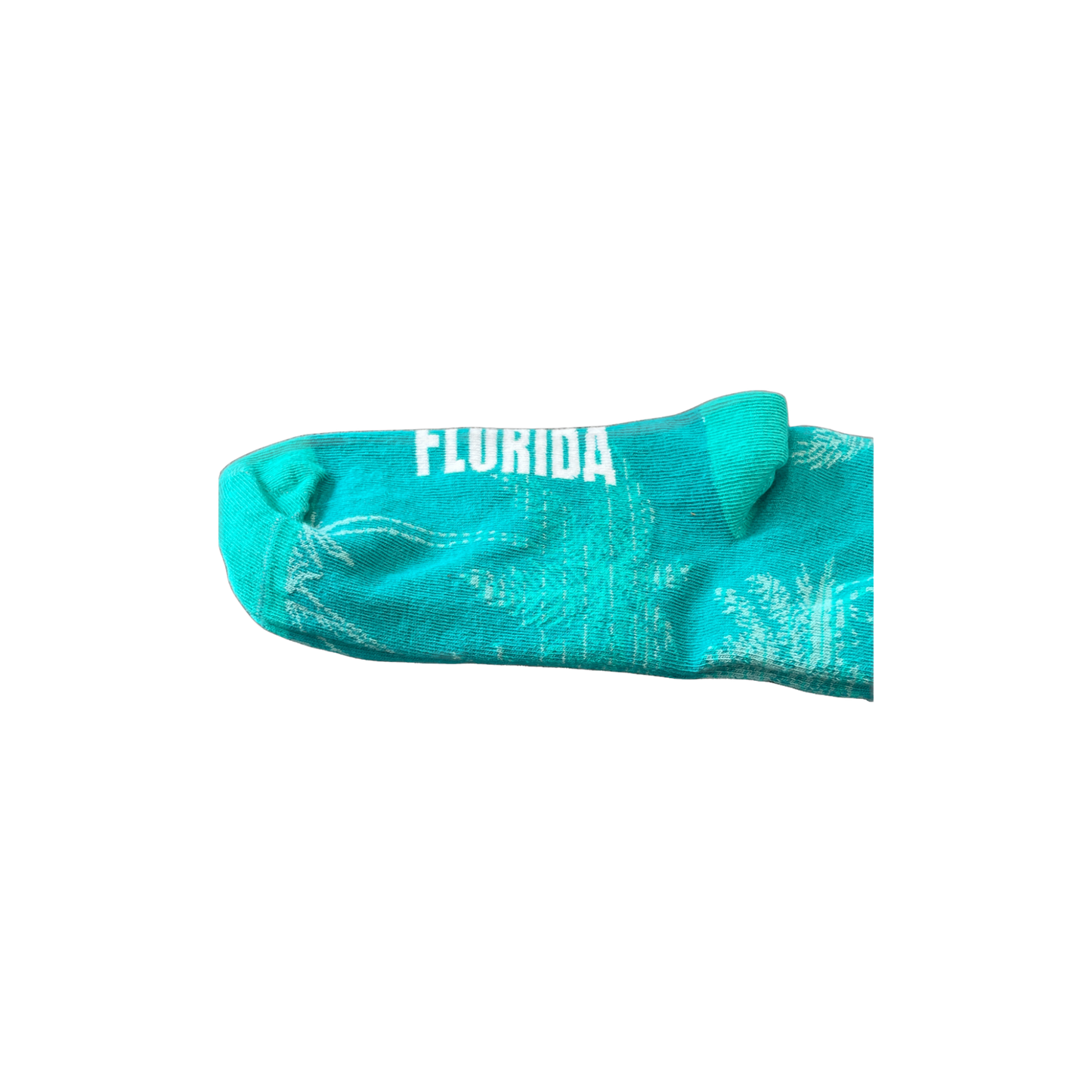 Green socks with Celebration, Florida logo
