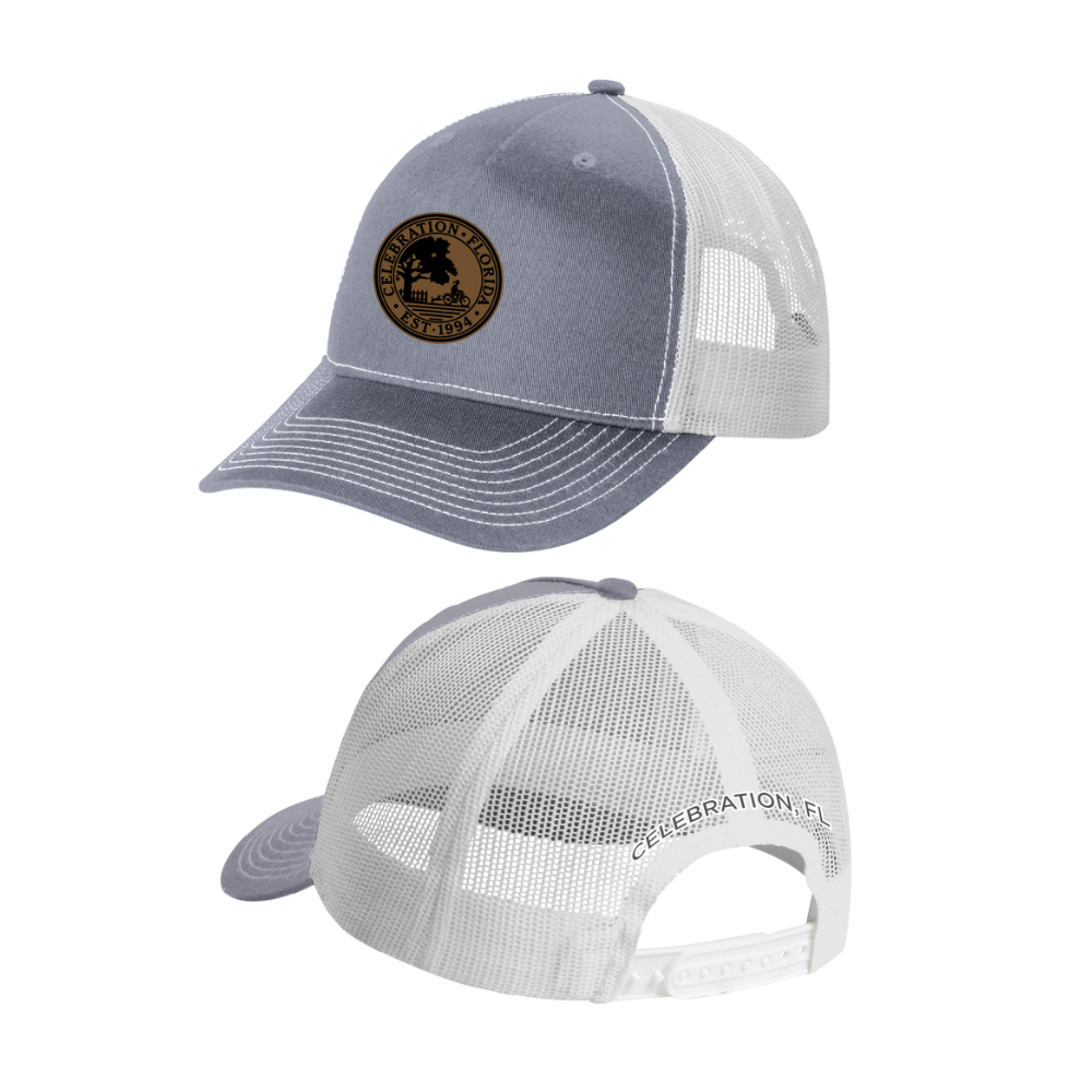 Leather Logo Mesh Hat