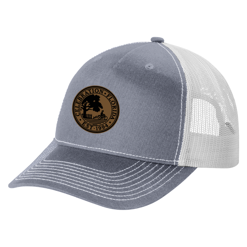Leather Logo Mesh Hat