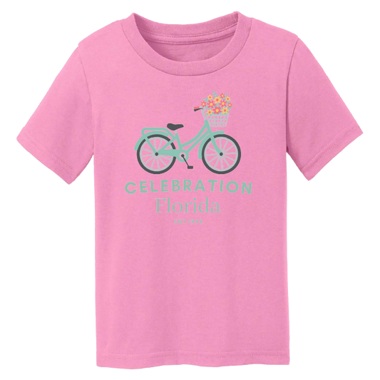 Toddler Celebration Floral Bike Tee