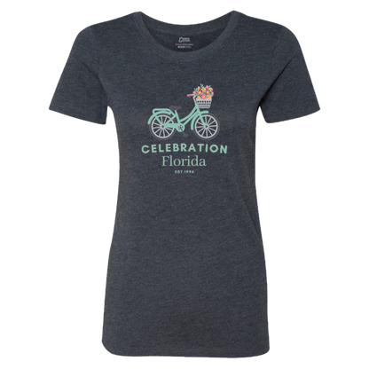 Ladies Celebration Floral Bike Tee